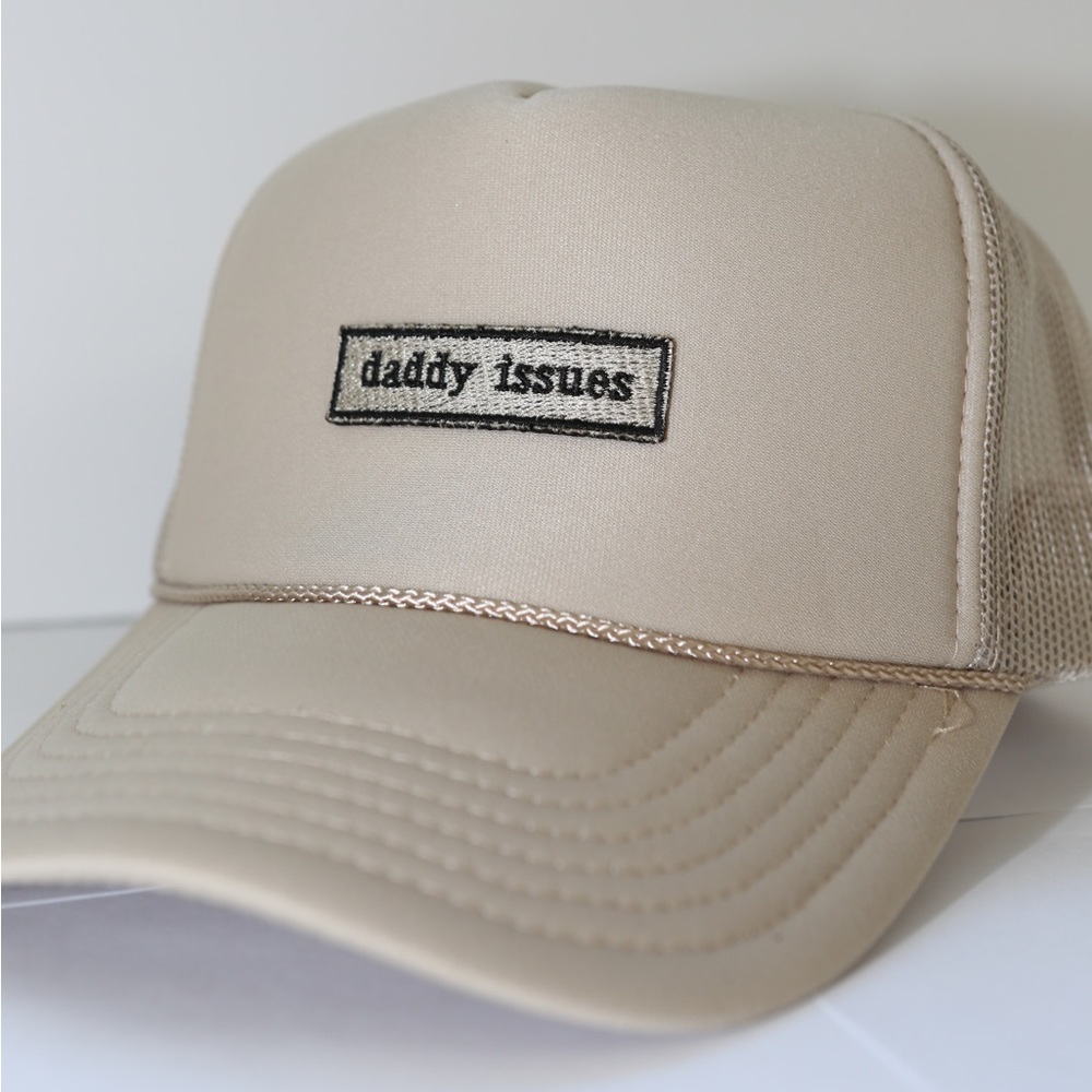 we are loving this statement "daddy issues" trucker hat!